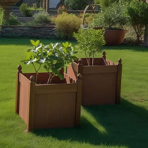 Farmhouse Fence Picket Planter Box Plans,Three-Picket Flower Box Plans,Cedar Flower Box Plans,Three-Picket Fence Planter, Garden Cedar Plans