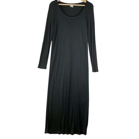 Eileen Fisher Black Maxi Long Sleeve Stretch Dress Goth Formal Witchy  Minimalist - Etsy Israel