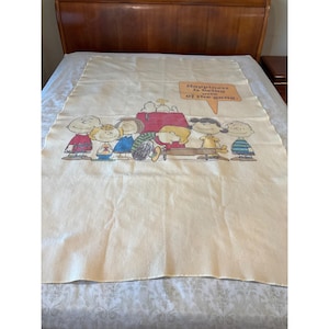 Vintage Snoopy Blanket Chatham - Etsy