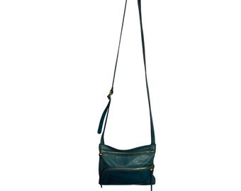 Vintage Hobo Leather Crossbody Shoulder Bag Purse Blue Boho Hippie Y2K Casual