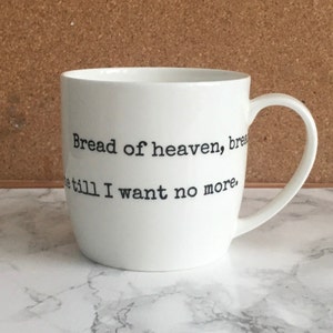 Welsh-  Bread of Heaven-bone china mug- Welsh language gift