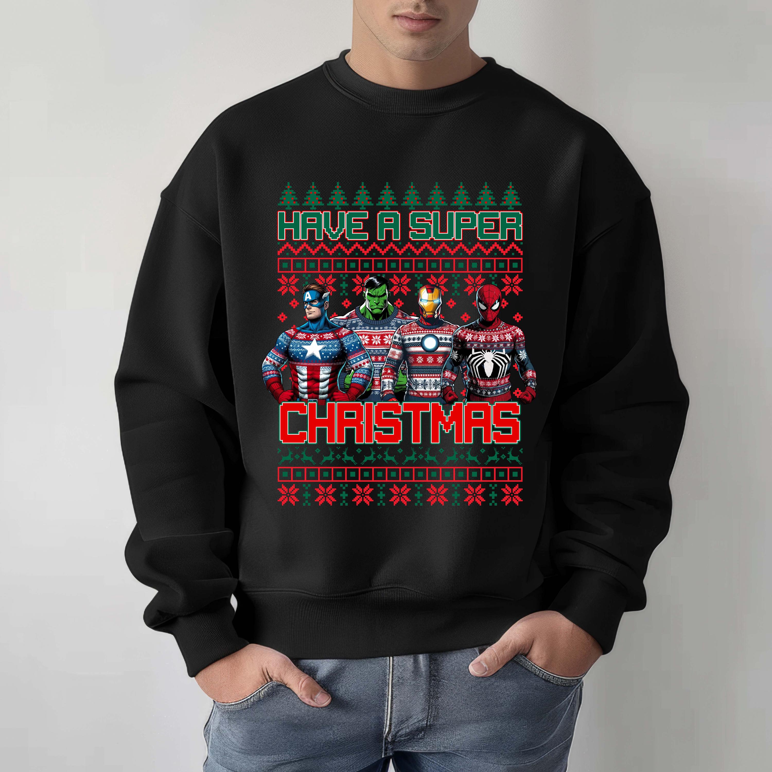 Avengers Comic Ugly Christmas Sweater Avengers Ugly Christmas
