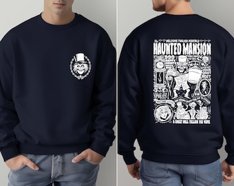 Haunted Mansion 1969 Sweatshirt, Disneyland Halloween Sweatshirt, Vintage Haunted Mansion Two-Sided Sweatshirt, Stretching Room Hoodie