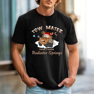 Disney Pixar Cars Tow Mater Vintage Christmas Shirt, Cars Tow Mater Radiator Springs T-Shirt, Disneyland Christmas Party Matching Gift