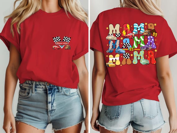 Disney Pixar Car Mama Shirt, Mothers Day Gifts, Disney Mom Comfort Colors® Shirt, Pixar Cars Mama Shirt, Mama Gift