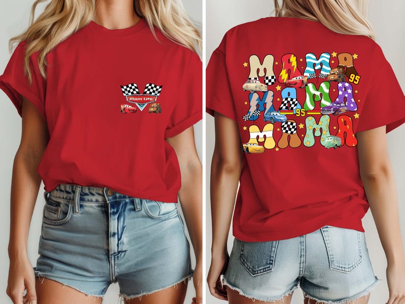 Disney Pixar Car Mama Shirt, Mothers Day Gifts, Disney Mom Comfort Colors® Shirt, Pixar Cars Mama Shirt, Mama Gift