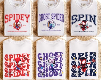 Spidey And His Amazing Friends Shirts, Ghost Spider Shirt, Avengers Family Matching Shirts, Spiderman Shirt, Avengers Superhero Shirt