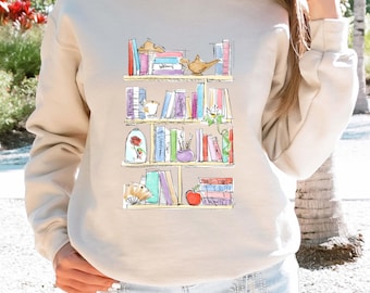 Disney Teacher Librarian Crewneck, Princess Book Sweatshirt, Disney Book Lover Sweatshirt, Belle's Library Crewneck, Disney Book Worm Hoodie