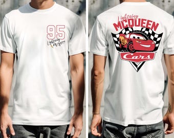 Comfort Colors Lightning McQueen Two Sided Shirt, Vintage Lightning 95 Tee, Pixar Cars Shirt, Disneyland Family Trip T-shirt, Pixar Fest Tee