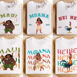 This 2-sided Disney Moana shirt features Moana, Hei Hei, Pua, and Maui—perfect for family Disney trips or matching group outfits. Printed on soft, high-quality fabric, it’s designed for comfort, color, and magical vacation vibes. Great for park days, cruise adventures, or as a fun gift for Disney Princess fans of all ages.