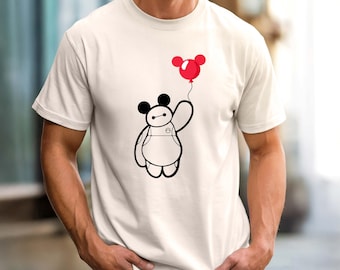 Retro Big Hero Baymax Shirt, Mickey Ears Shirt, Cute Baymax Shirt, Big Hero Six 6, Disneyworld Shirt, Disney Family Shirts