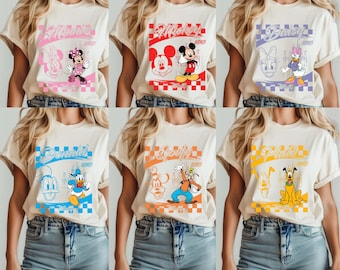 Vintage  Mickey and Friends T-shirt, Disney Castle Shirt, Comfort Colors  Disney Character Shirt, Mickey Minnie Donald Daisy Pluto Goofy Tee