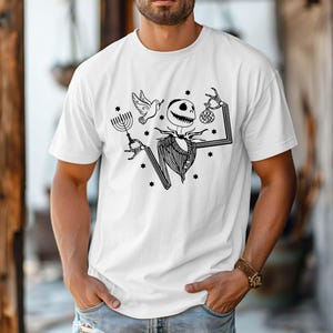 Hanukkah Town Shirt, Jack Skellington Hanukkah Town Shirt ,Skellington Menorah Town Tee, Nightmare Before Chrismukkah T-shirt