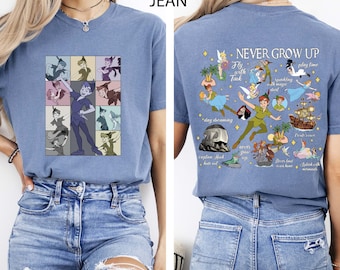 Vintage Peter Pan Never Grow Up Shirt, Disneyland Family Trip Shirt, Peter Pan Tour Shirt, Tinker Bell Wendy Flight Neverland Shirt