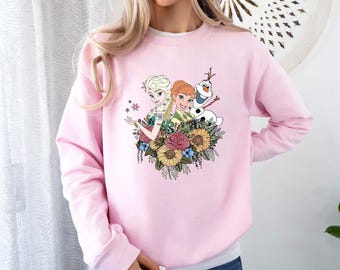 Elsa Sweatshirt, Frozen Sweatshirt, Princess Elsa Anna Sweatshirt, Disney Girls Trip, Disney World Sweater, Disneyland Frozen Sweatshirt