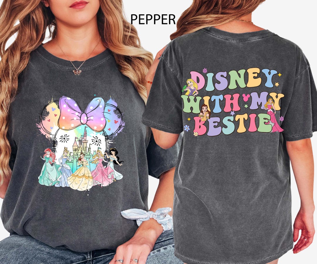 Disney With My Bestie Princess Shirt, Comfort Colors® Minnie Head ...