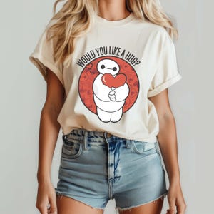 Disney Baymax Hug Love Heart Shirt, Big Hero 6 Characters Tee, Hiro Hamada And Baymax Tee, Disneyland Family 2025 Matching Trip