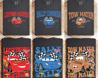 Disney Cars Shirt, Pixar Lightening McQueen Shirt, Cars Sally Shirt, Disney Family Trip Shirt, Disneyland Vacation Tee, Pixar Mater Shirt