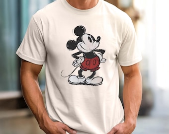 Sketch Mickey Mouse Tshirt, Disney Mickey Portrait Comfort Colors Tee, Disneyland Vacation Gift, Mickey And Friends Shirt, Magic Kingdom Tee
