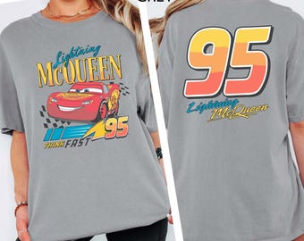 Camiseta vintage de Rayo McQueen, camiseta de Cars de Pixar, camiseta de personajes de Cars de Disney, camiseta de Radiator Springs, camiseta de vacaciones familiares de Cars Land