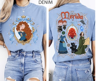Princess Merida Coquette Shirt, Comfort Colors® Brave Heart Merida Bow Shirt, Disneyland Girls Trip Tee, Disney Family T-shirt, Girls Tee