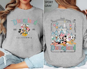 Disneyland Est. 1955 Sweatshirt, Disneyland Sweatshirt, Disneyland California Sweatshirt, Mickey And Friends Sweatshirt, Disney Trip Sweater