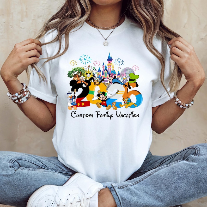 Custom Disney Family Trip 2026 Shirt, Mickey And Friends  Family 2026, Disney T-shirt, Personalized Disneyland Tee, Disney Matching Tee