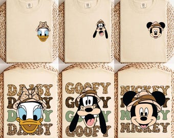 Disney Safari Group Shirt, Comfort Colors® Mickey And Friends Animal Kingdom Shirt, Family Matching Safari Mode Shirt, Disney Wild Trip Tee