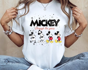Vintage Mickey Mouse Through The Years Shirt, Classic Mickey Pose Comfort Colors® Tee, Retro Disney Shirt, Magic Kingdom Family Trip Shirt
