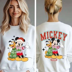 Bluza świąteczna Mickey And Pluto The Season, bluza z kapturem na imprezę świąteczną Mickey's and Friends 2025, bluza z kapturem Disney Winter Family Trip
