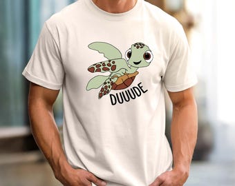 Camiseta Comfort Colors® Squirt de Nemo, Buscando a Nemo, Disney Pixar, Buscando a Dory, Squirts haciendo snorkel, Disney