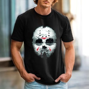 Jason Voorhees Face Mask Shirt, Comfort Colors®  Halloween Friday The 13th Shirt , Horror Movie Killer Shirt , Horror Movie Shirt