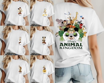 Custom Disney Animal Kingdom Mickey and Friends Shirt, Two-sided Animal Kingdom Family Safari Trip Comfort Colors® Shirt, Wild About Disney