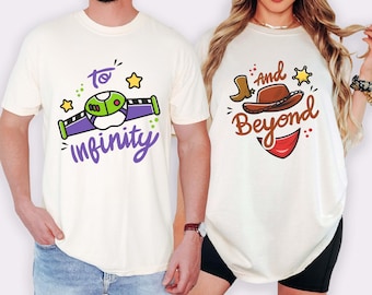 Disney Toy Story To Infinity And Beyond Couple Shirt, Toy Story Buzz And Jessie Shirt, Disney Couple Shirt, Pixar Disney Matching Shirt