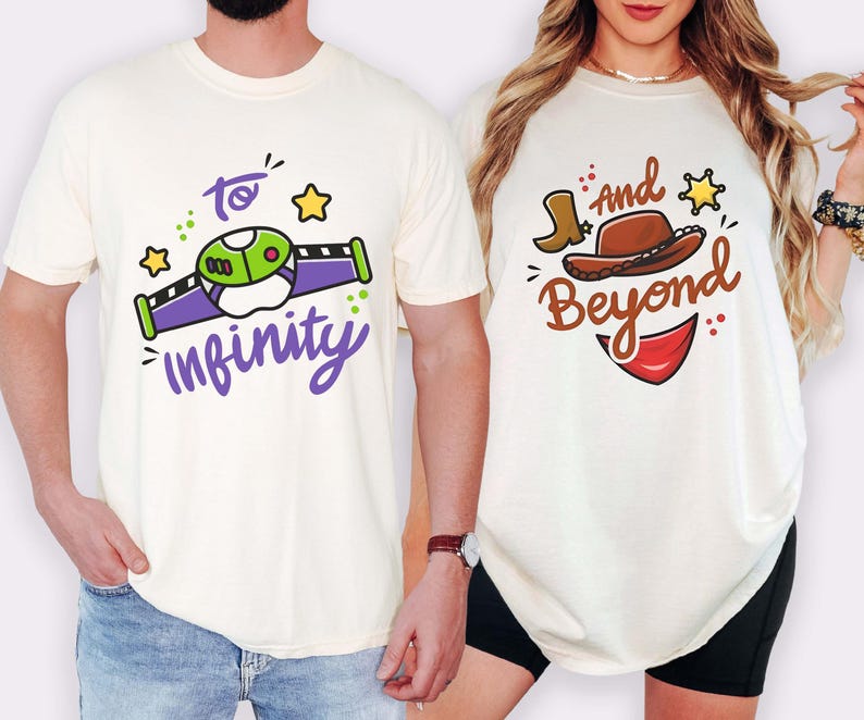 Disney Toy Story To Infinity And Beyond Couple Shirt, Toy Story Buzz And Jessie Shirt, Disney Couple Shirt, Pixar Disney Matching Shirt