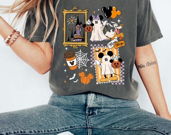 Halloween Mickey And Friends T-Shirt, Disney Halloween Shirt, Mickey And Minnie Halloween Shirt, Comfort Colors®  Mickey Spooky Shirt