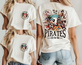 Yo Ho Yo Ho A Pirate's Life For Me, Disney Pirates of, Caribbean T-Shirt, Mickey and Minnie Disney Cruise T-Shirt, Disney Pirate Cruise