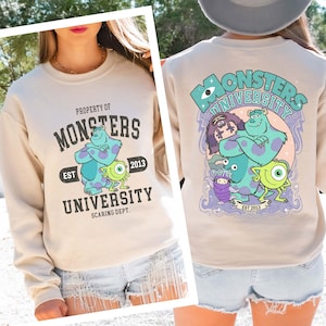 Monsters University Sweatshirt, Monster Inc Hoodies, Disney Cartoon Sweaters, Disneyland Trip Shirts, Disneyland Vacation, Christmas gifts