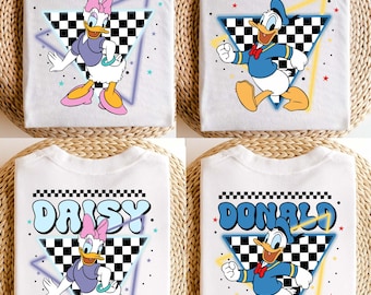 Vintage Daisy Donald Duck Matching Shirt, Comfort Colors® Disney Daisy Donald Couples Shirt, Disneyland Trip Tee, Family Vacation Shirt