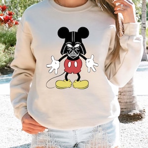 Mickey Star Wars Darth Vader Helmet Sweatshirt, May The 4th Be With You Mickey Mouse Sweatshirt, Disney Mickey Star Wars Hoodie, Galaxy Edge
