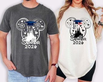 Disney Senior Shirt, Mickey Minnie Graduation 2026 Tee, Disney Castle Graduate Shirt, Mickey Minnie Grad Shirt, Disneyland Graduate Shirt