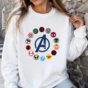 Avengers Logo Crewneck, Marvel Sweatshirt, Avengers Assemble Hoodie, Captain America Sweater, Disney Trip Marvel Pullover