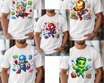 Back To School Superhero Shirt, First Day of School Avengers Characters Shirt, Smashing Into Kindergarten, Teacher Shirt, Super Hero School