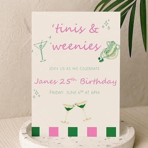 Tinis & Weenies-verjaardagsuitnodiging | Canvassjabloon | Bewerkbare uitnodiging | Digitale download