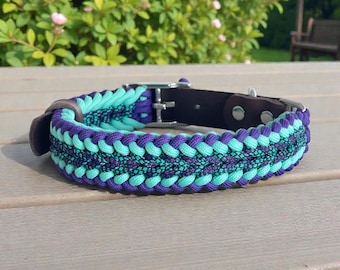 Personalized Paracord Dog Collar – Custom Braided Collar with Name