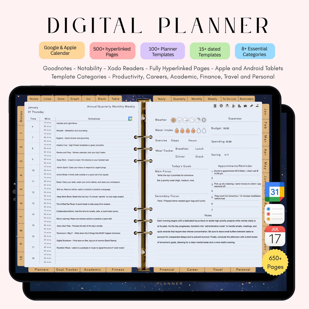All-in-one Digital Planner 2026 – Personal, Academic and Professional ...