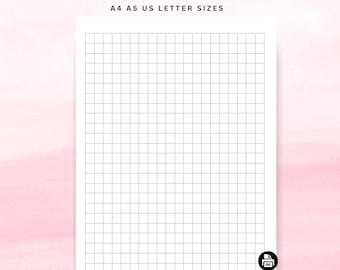 Papier quadrillé imprimable - Papier quadrillé - A4 A5 US Letter
