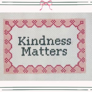 Kindness Matters ~ Needlepoint Canvas Hand Painted on 13 Mesh by Threading Treasures