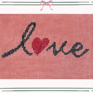 Love ~ Needlepoint Canvas Hand Painted on 13 Mesh by Threading Treasures