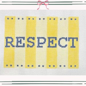 Respekt ~ Nadelspitze Leinwand Handgemalt auf 13 Mesh von Threading Treasures